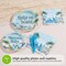 96 Pcs Surf Baby Shower Decorations Baby On Board Shower Plates and Napkins Disposable Surfboard Tableware Set(Blue)